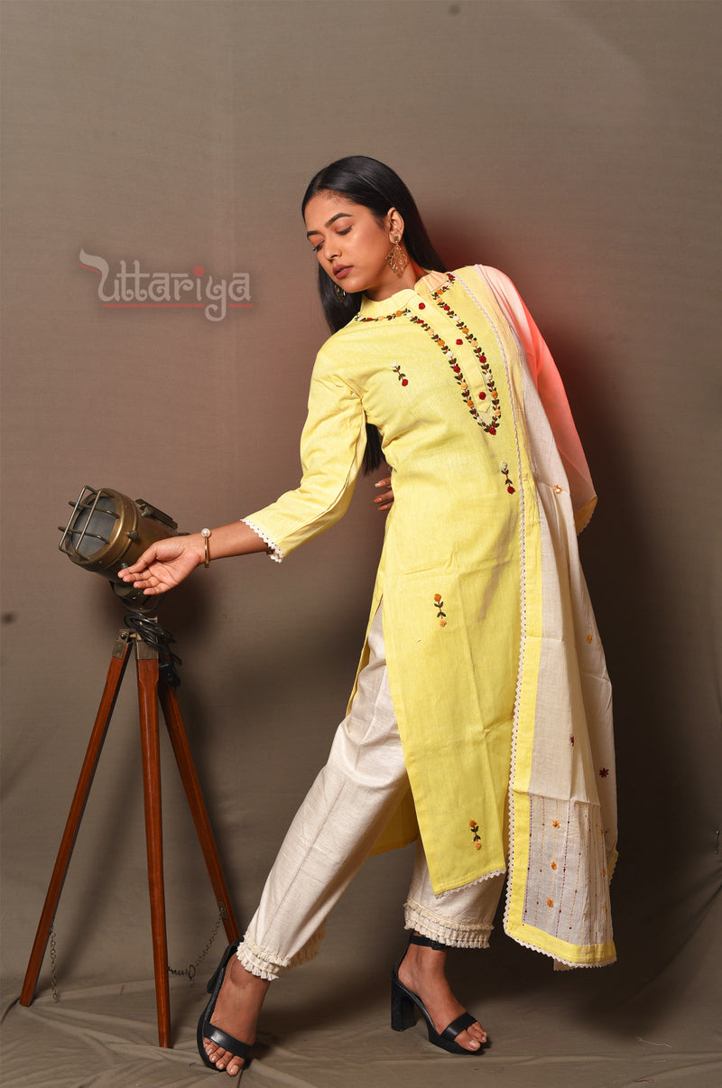 yellow designer suit - Uttariya