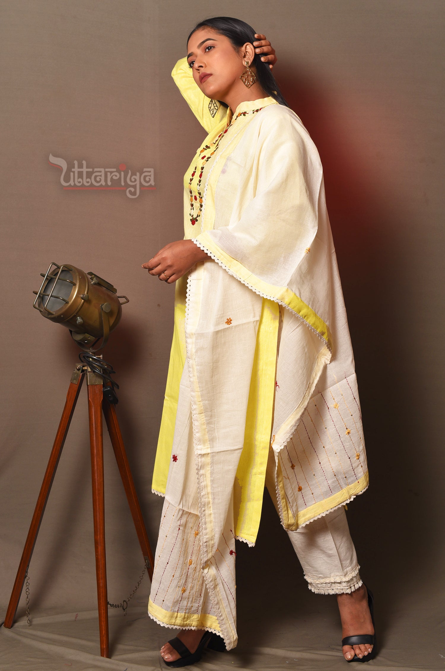 yellow designer suit - Uttariya