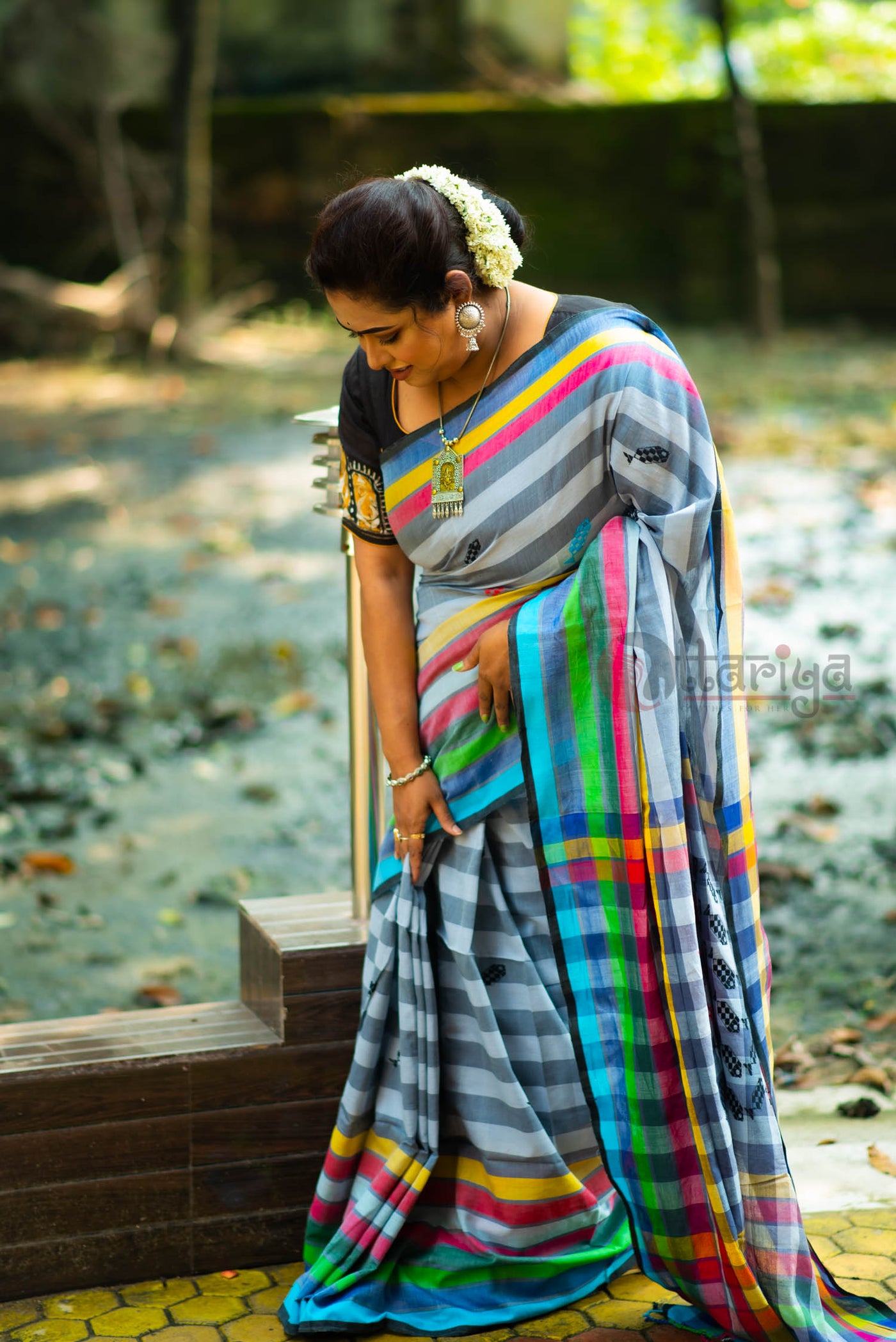Handloom Cotton Vujoudi Handloom Saree - Uttariya