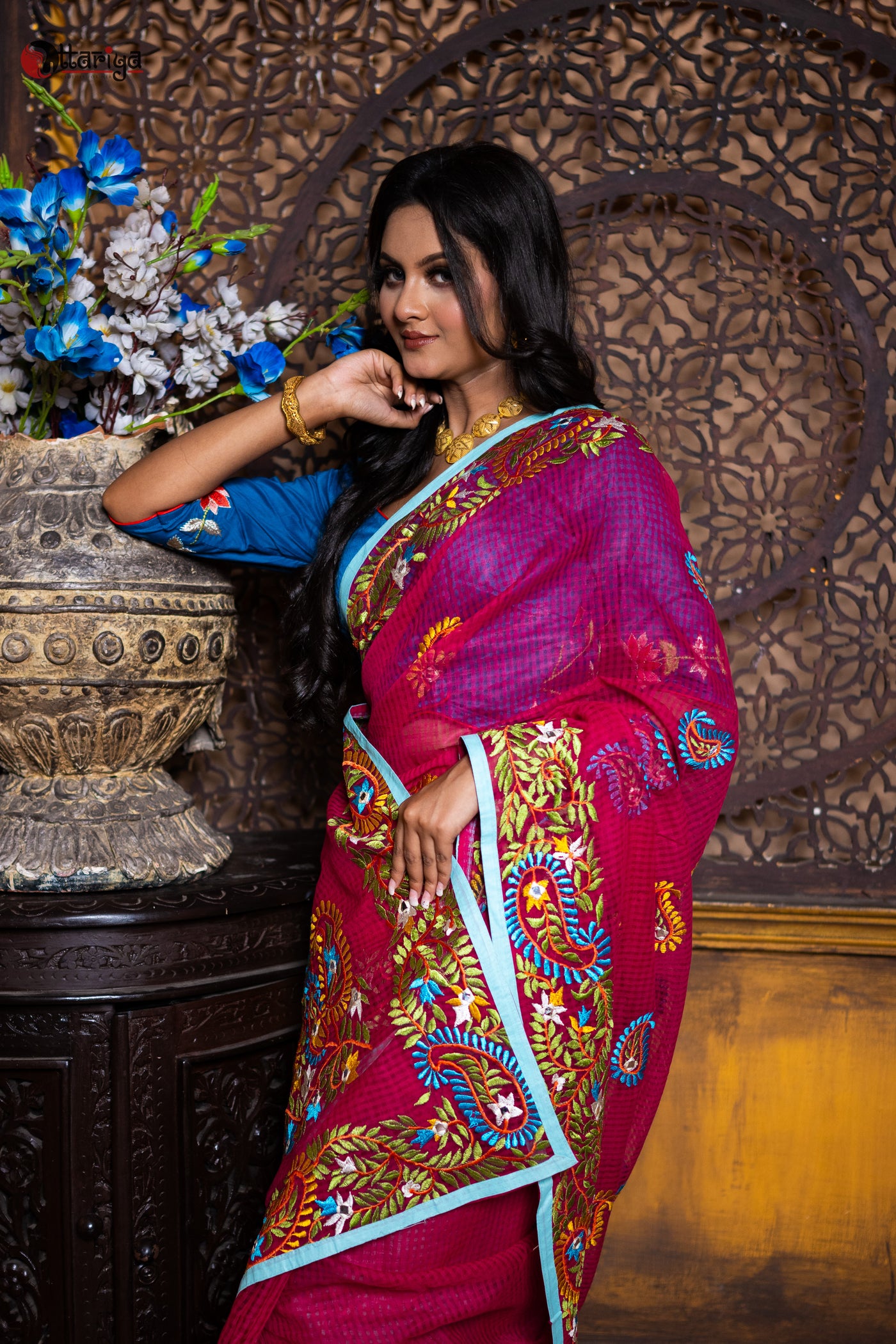 Maharani pashmina saree - Uttariya