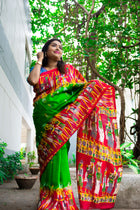 Madhabi dance pure mulberry silk saree - Uttariya