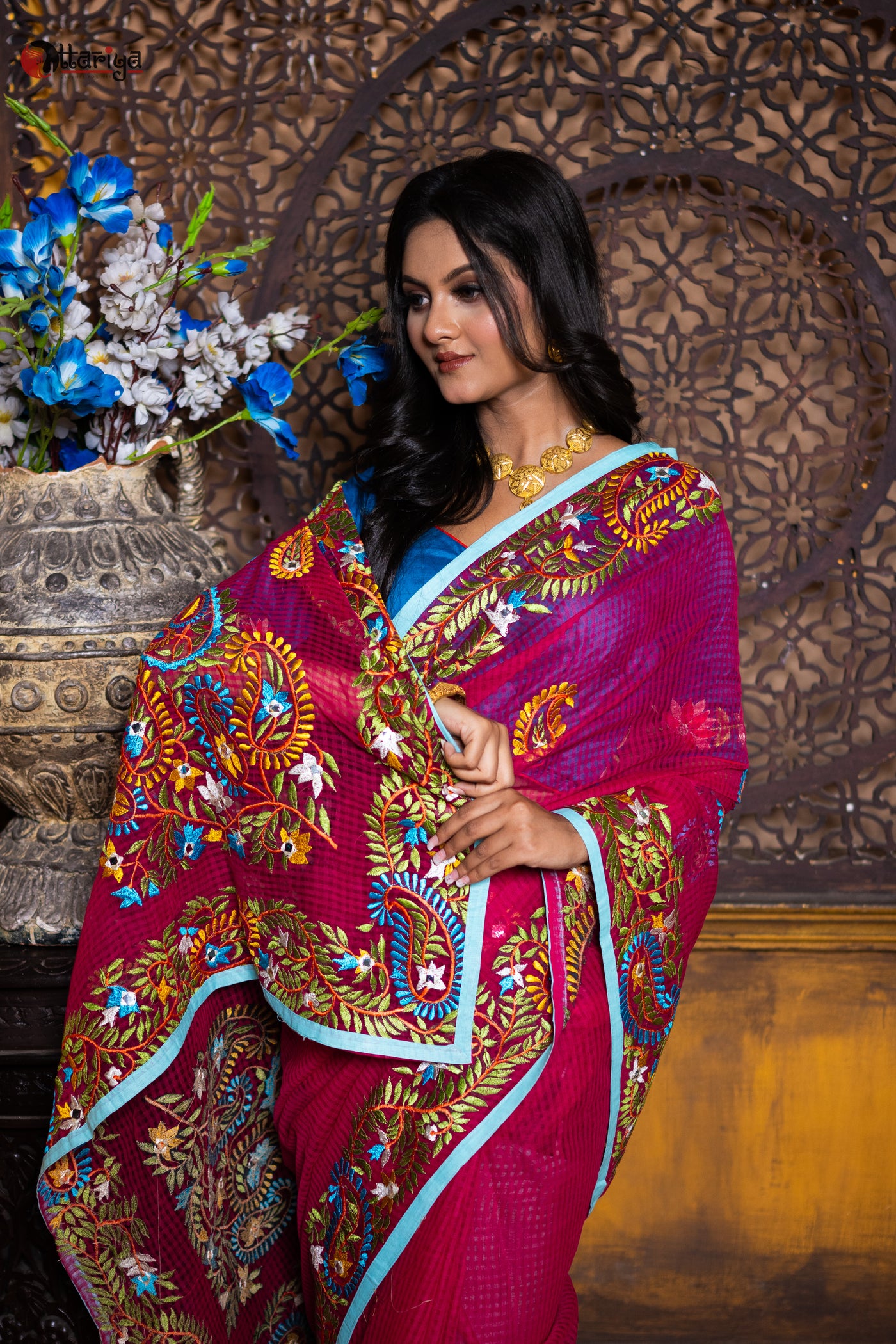Maharani pashmina saree - Uttariya