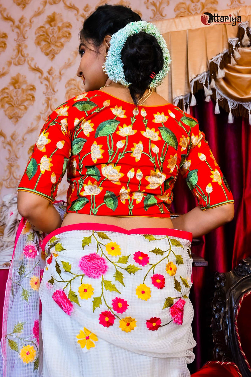 Red Palash blouse
