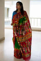 Madhabi dance pure mulberry silk saree - Uttariya