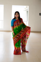 Madhabi dance pure mulberry silk saree - Uttariya
