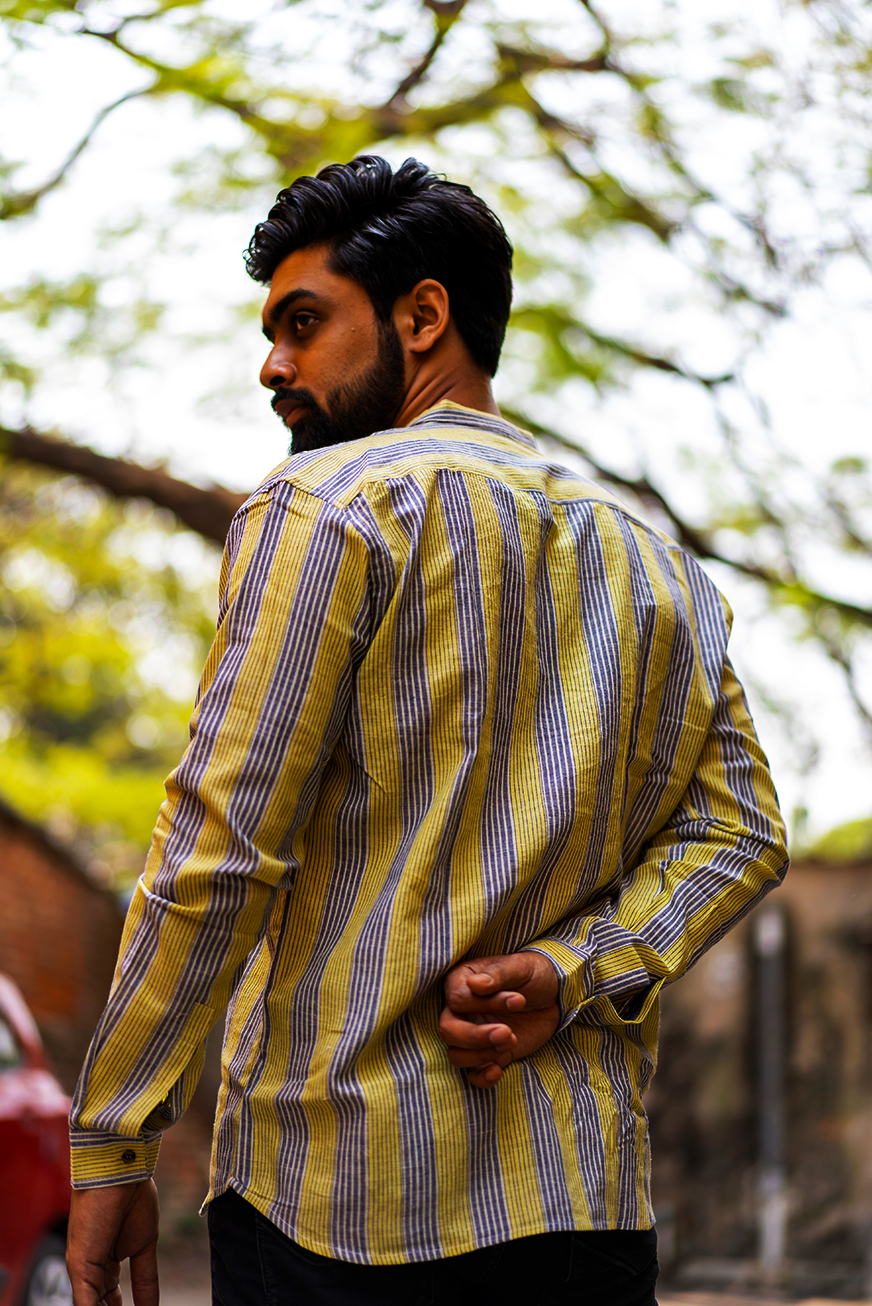 Cotton Handloom slimfit shirt - Uttariya