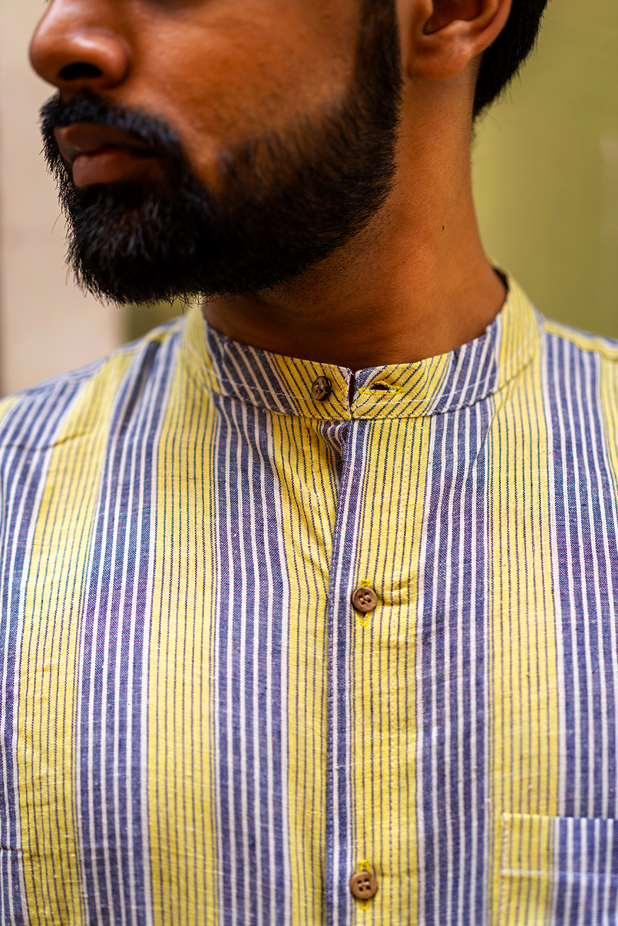 Cotton Handloom slimfit shirt - Uttariya
